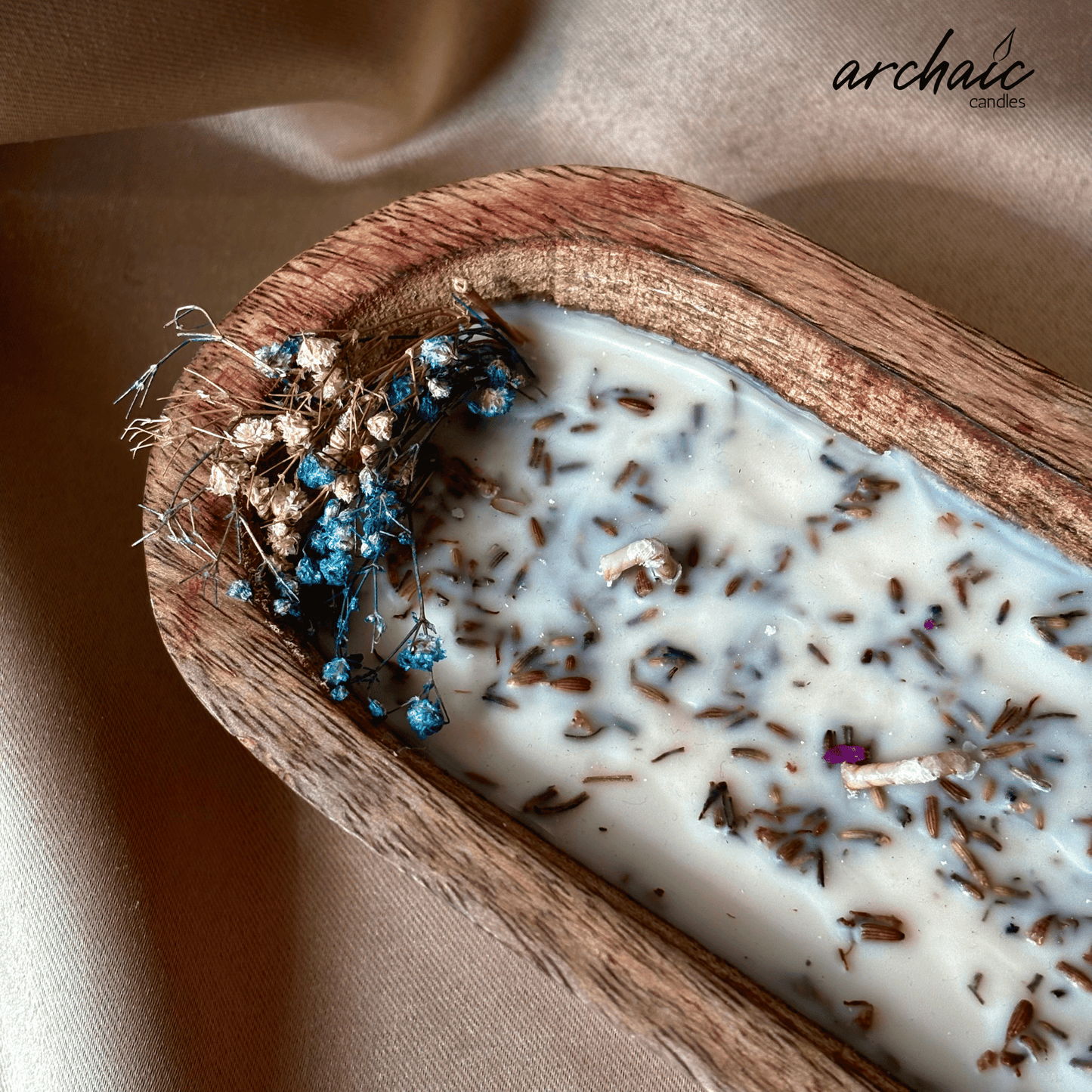 Purple Lavender Wooden Big Boat Candle| Amethyst Tide| Handcrafted Floral Soy Wax Candle