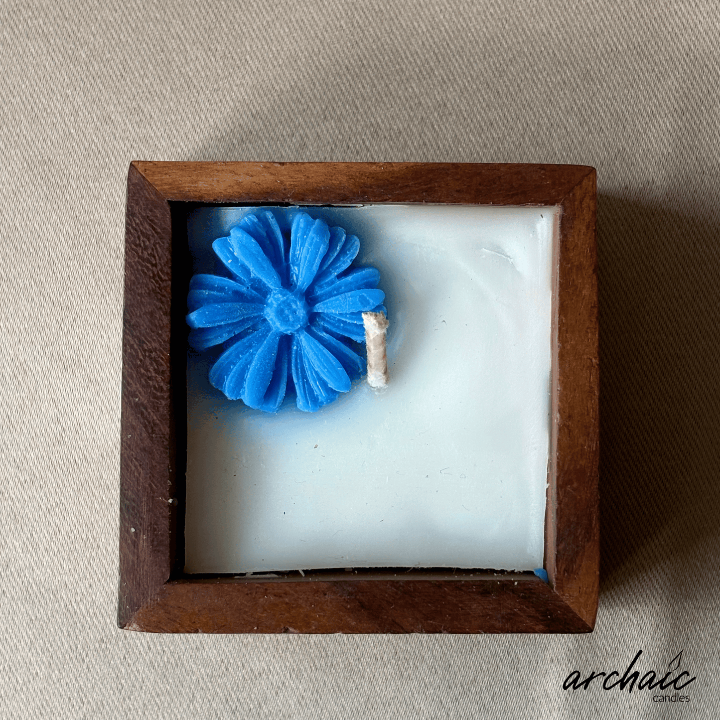 Square Shaped Red Flower Scent candle | Scarlet Square| Pure soy wax candles