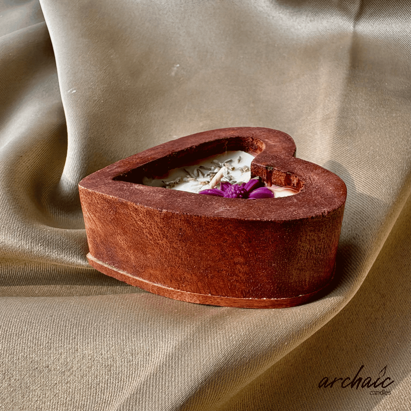 Heart Shaped Red Flower Scent candle | Crimson Heart| Pure soy wax candles