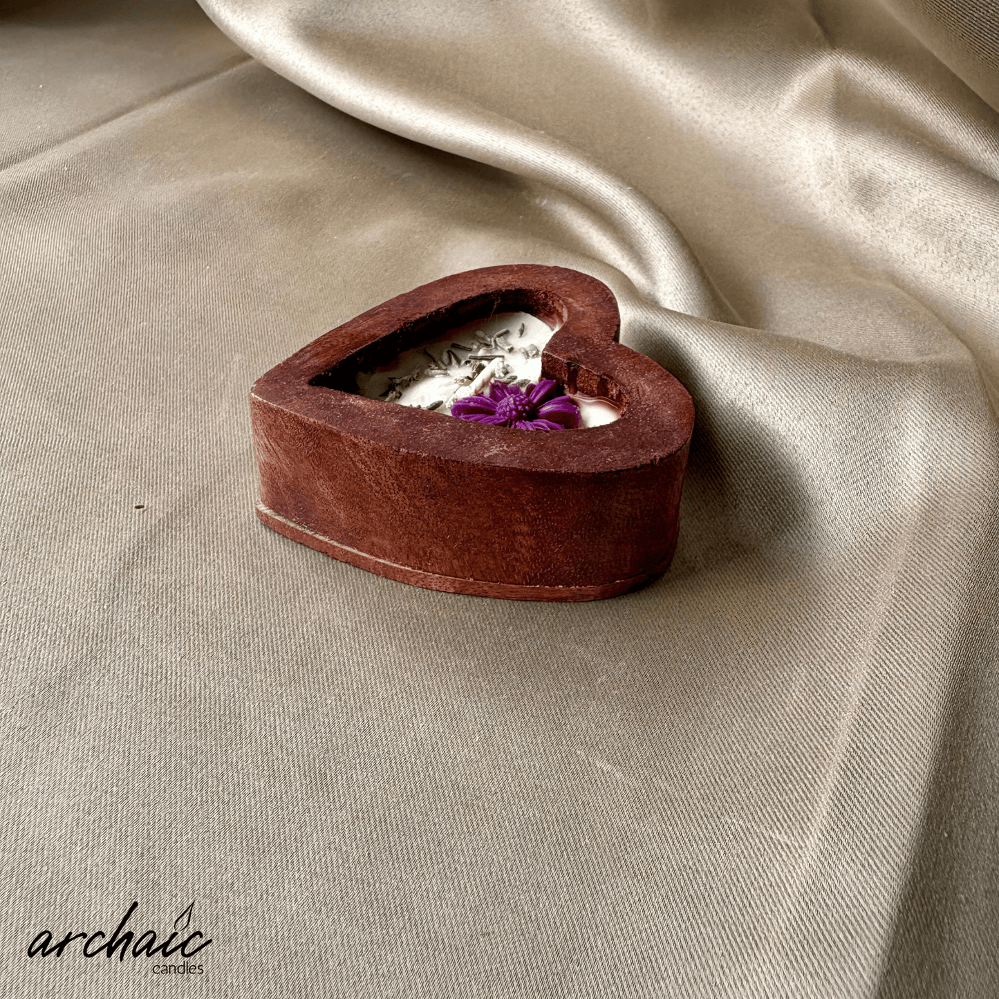 Heart Shaped Red Flower Scent candle | Crimson Heart| Pure soy wax candles