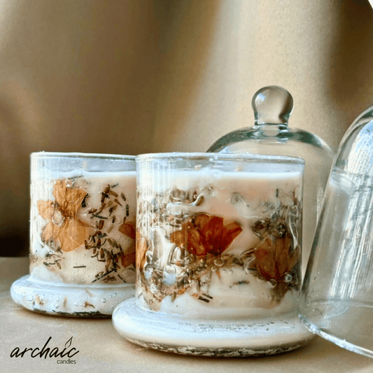 Glass Bell Jar Lavender | Violet Hush | Soy Wax |