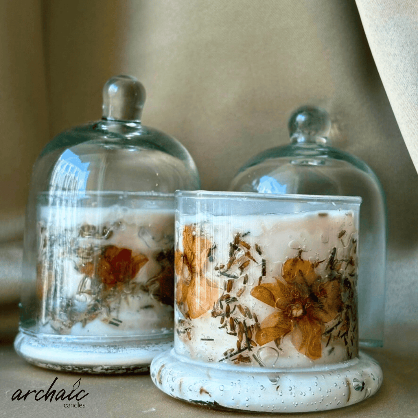 Glass Bell Jar Lavender | Violet Hush | Soy Wax |