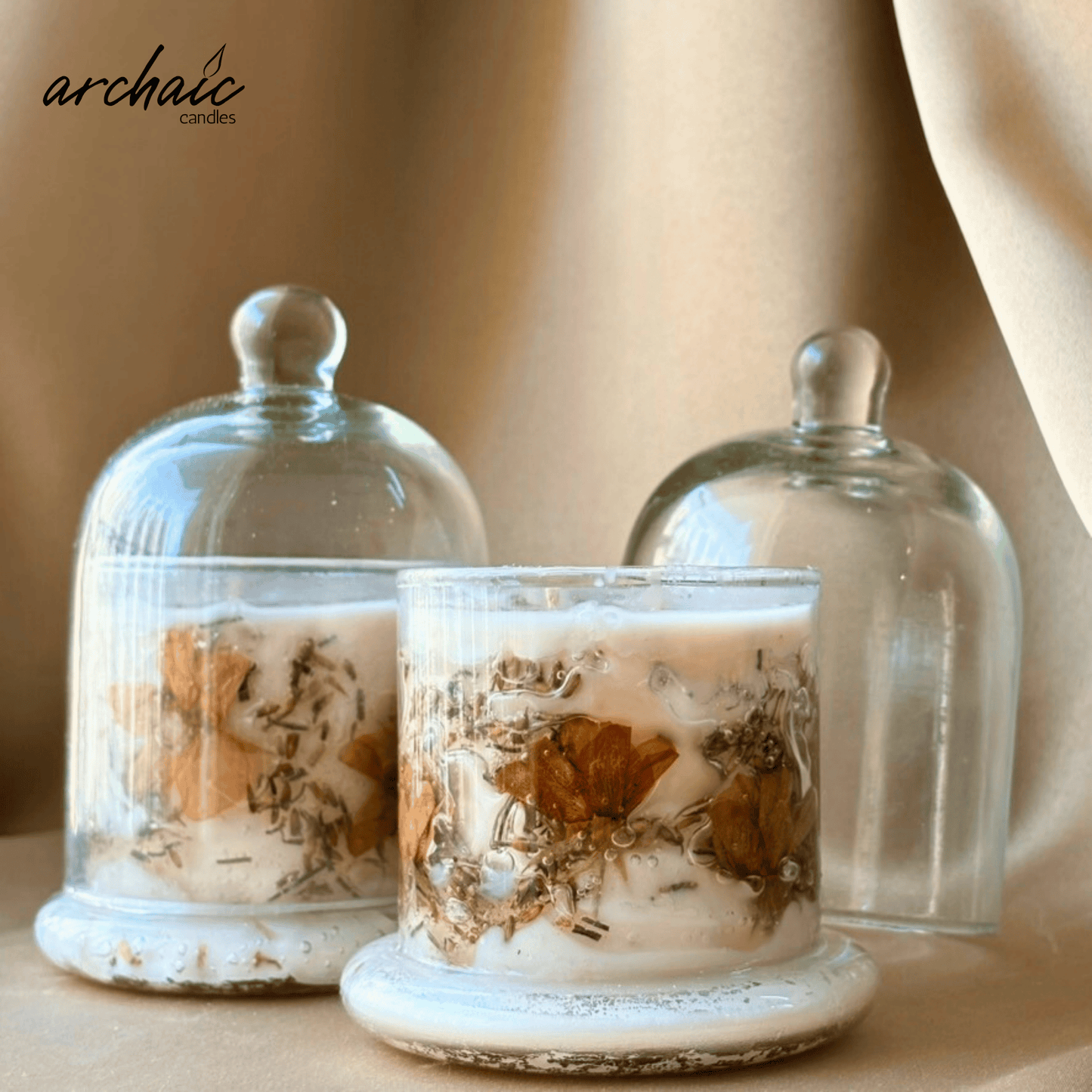 Glass Bell Jar Lavender | Violet Hush | Soy Wax |