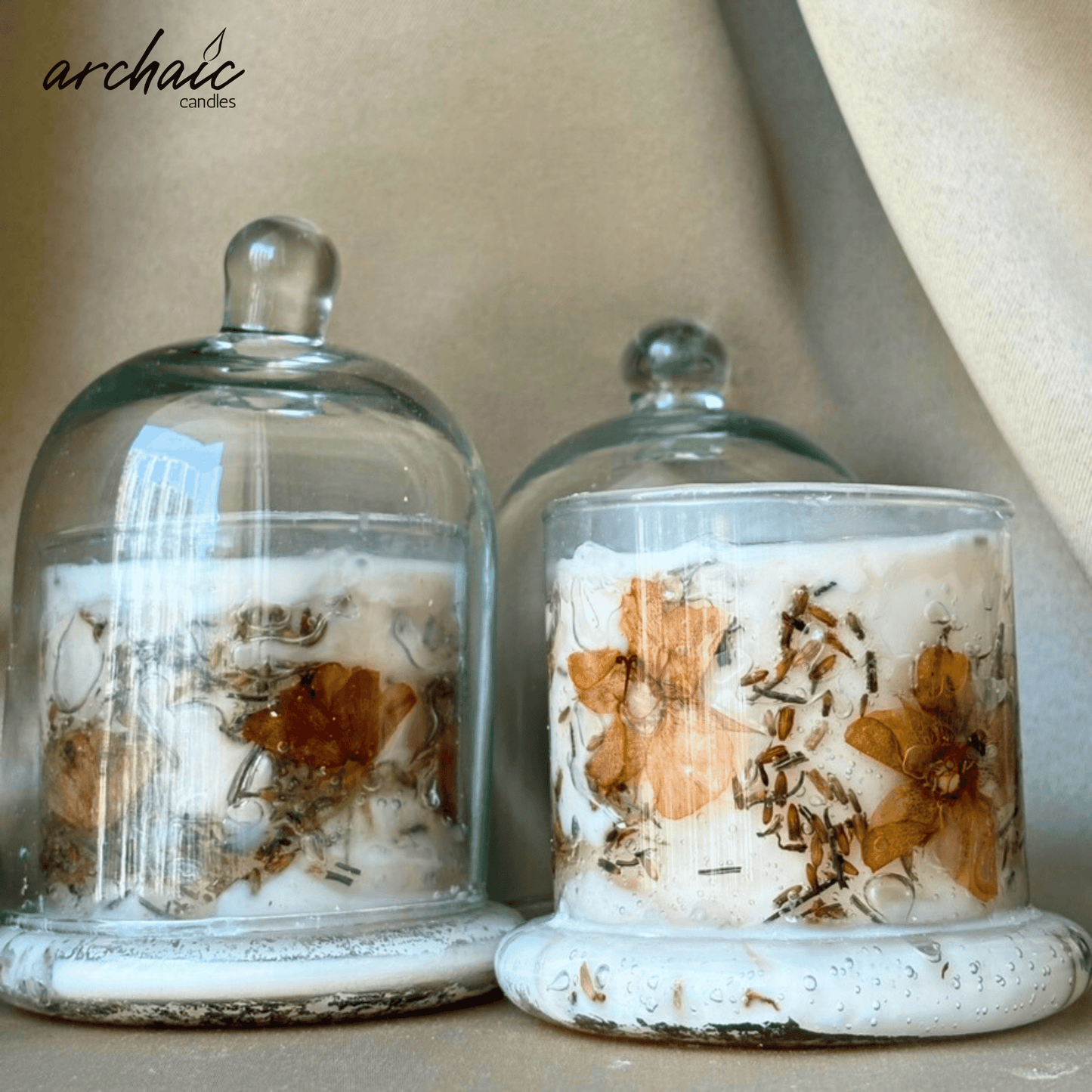 Glass Bell Jar Lavender | Violet Hush | Soy Wax |
