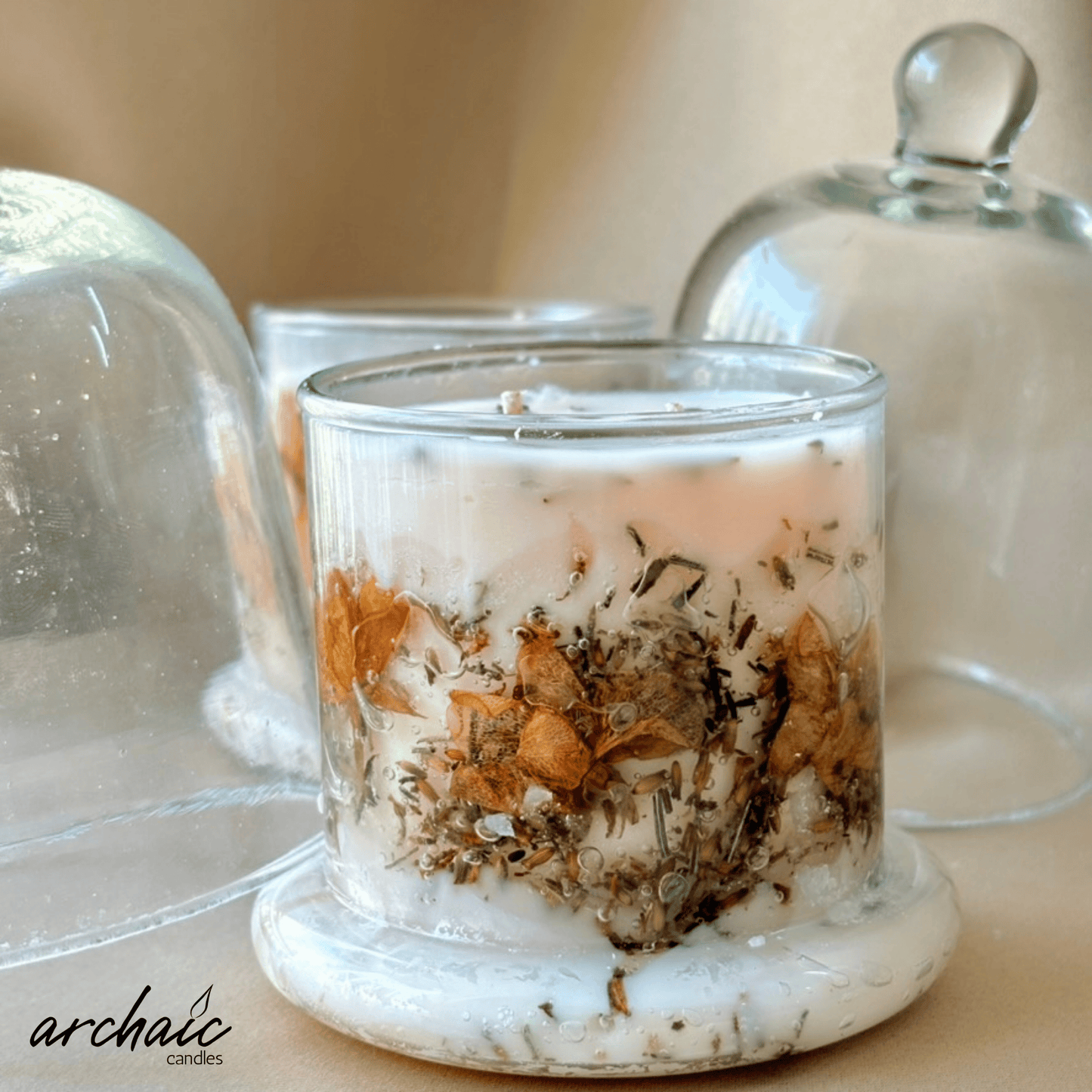 Glass Bell Jar Lavender | Violet Hush | Soy Wax |