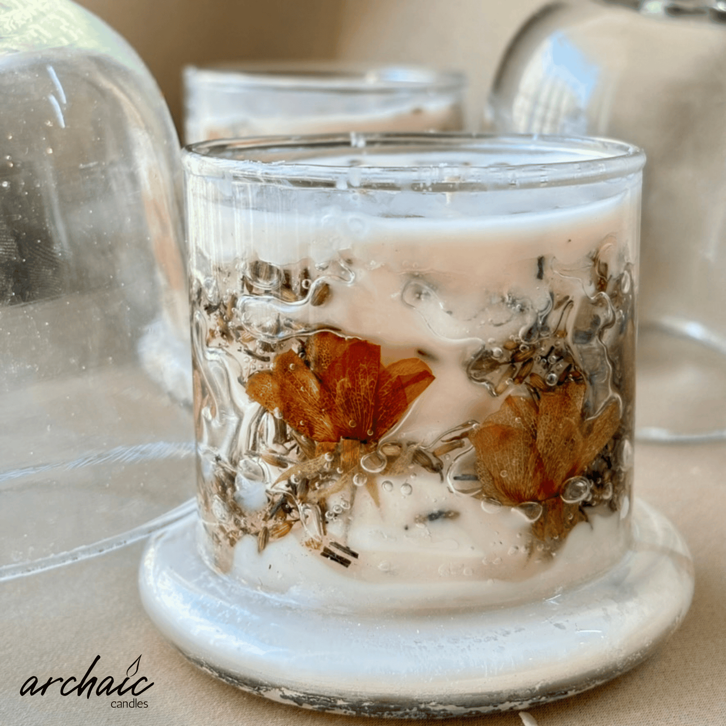 Glass Bell Jar Lavender | Violet Hush | Soy Wax |