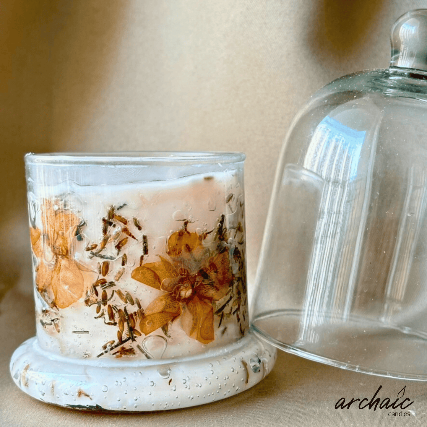 Glass Bell Jar Lavender | Violet Hush | Soy Wax |