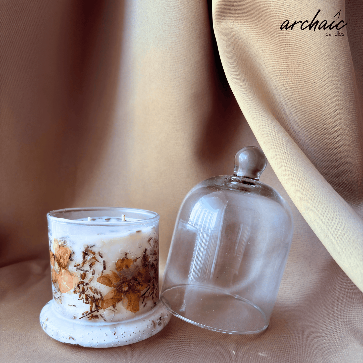Glass Bell Jar Lavender | Violet Hush | Soy Wax |