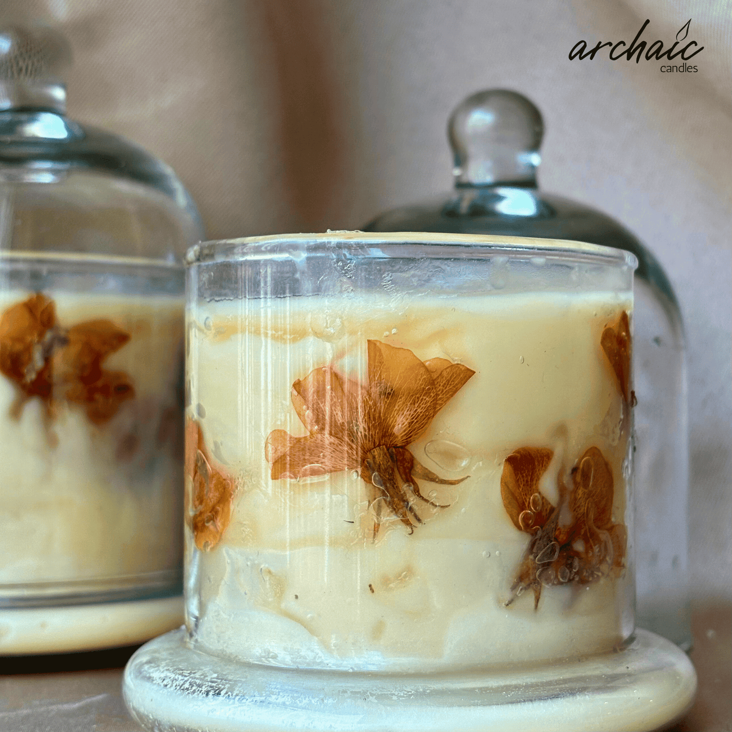 Glass Bell Jar Candle Berry Blast | Sunlit Blush| Soy Wax |