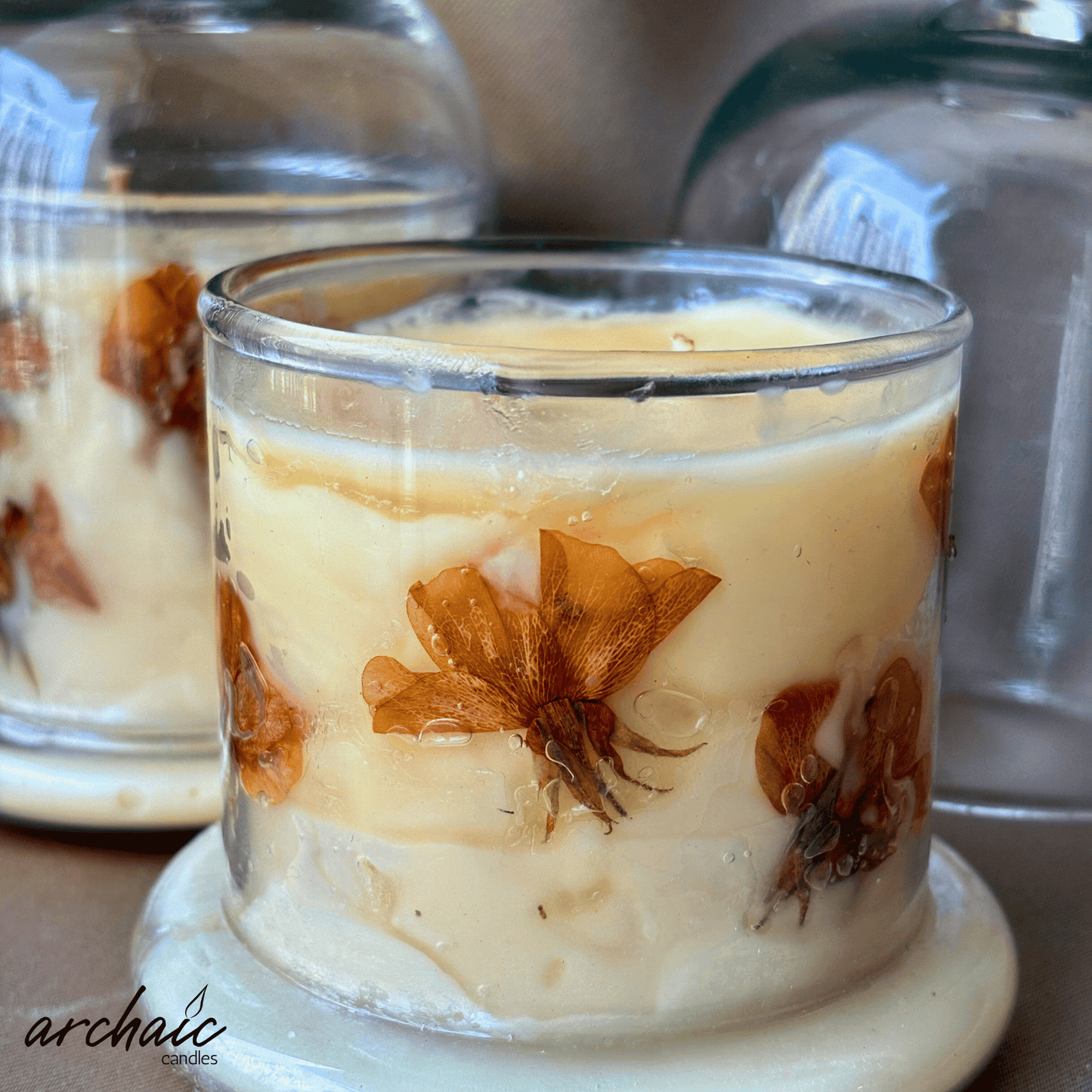 Glass Bell Jar Candle Berry Blast | Sunlit Blush| Soy Wax |