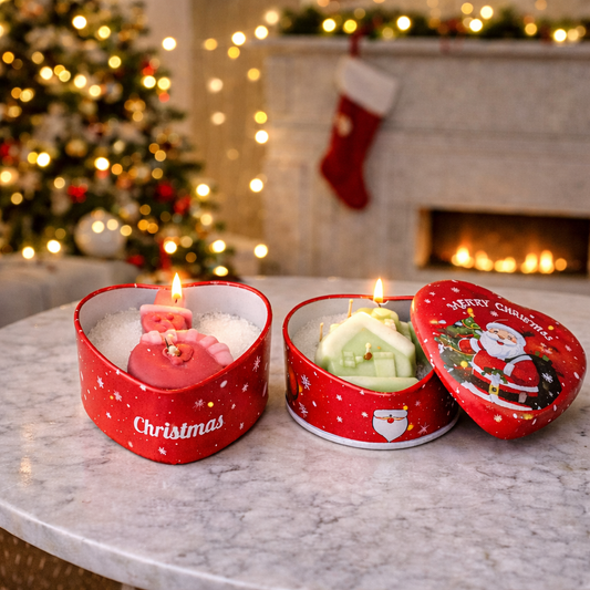 Heartfelt Christmas – Heart Tin Soy Wax Candle | Archaic