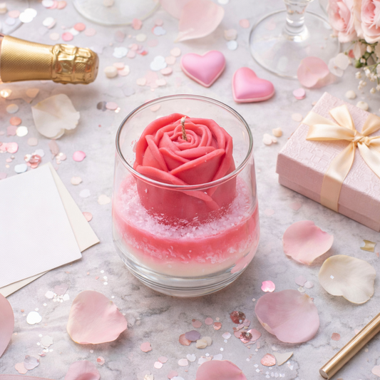 Petals & Curves – Glass Tumbler Pure Soy Wax Candle | Archaic