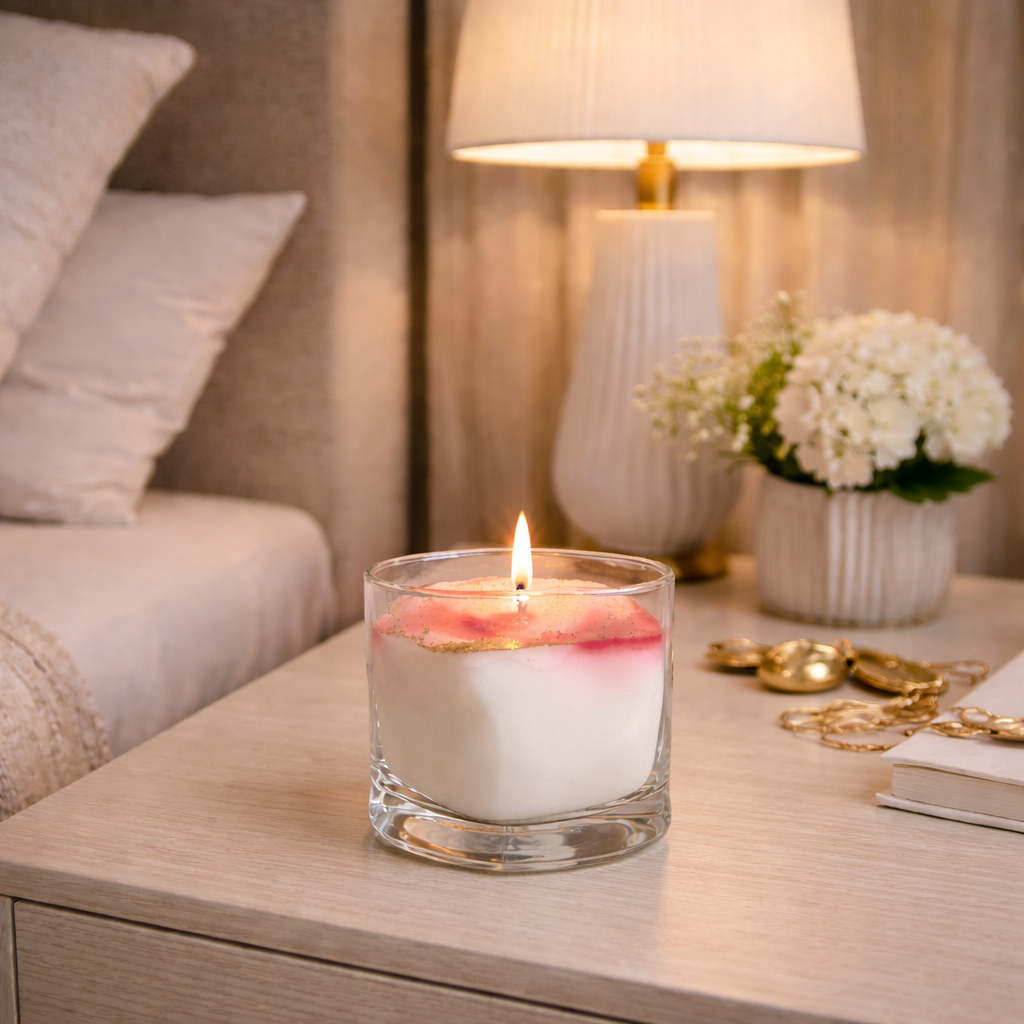 Crimson Veil – Wabi-Sabi Tumbler Pure Soy Wax Candle | Archaic