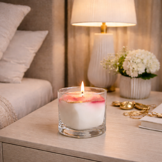 Crimson Veil – Wabi-Sabi Tumbler Pure Soy Wax Candle | Archaic