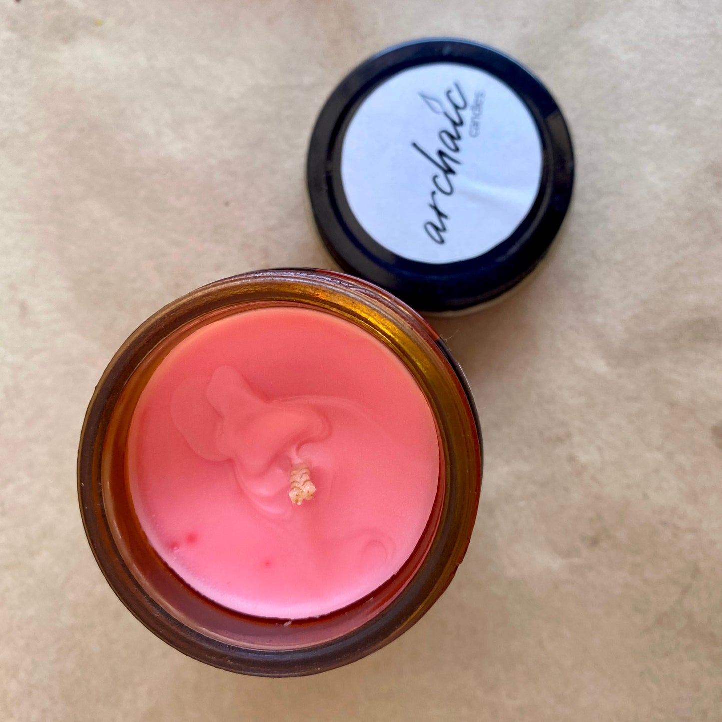 Archaic Candles Wild Crush — 100 gm fruity Berry Blast soy candle Top view